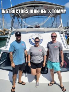 Instructors John, Jen, and Tommy